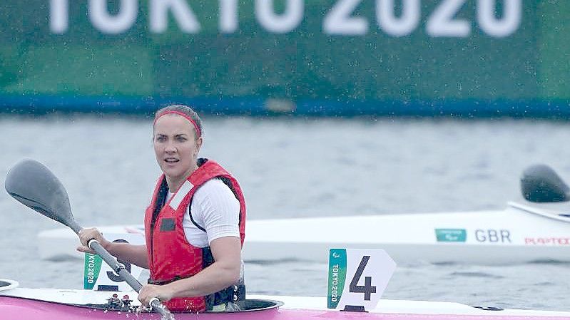 Darf bei den Paralympics auf eine Kanu-Medaille hoffen. Edina Müller. Foto: Marcus Brandt/dpa