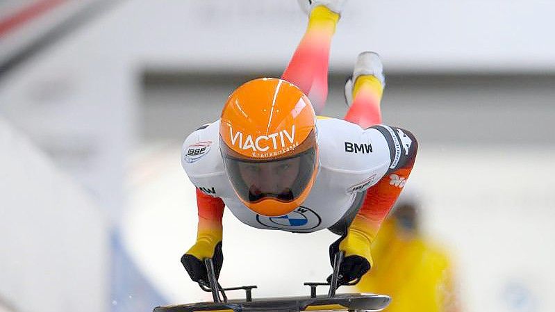 Raste in Altenberg zum ersten Saisonsieg: Tina Hermann. Foto: Robert Michael/dpa-Zentralbild/dpa