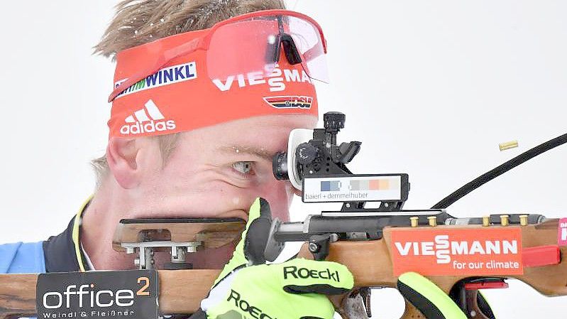 Biathlet Johannes Kühn möchte erneut überzeugen. Foto: Barbara Gindl/APA/dpa