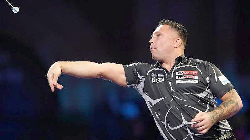 Scheiterte bei der Darts-WM schon im Viertelfinale: Gerwyn Price. Foto: Zac Goodwin/PA Wire/dpa/Archivbild