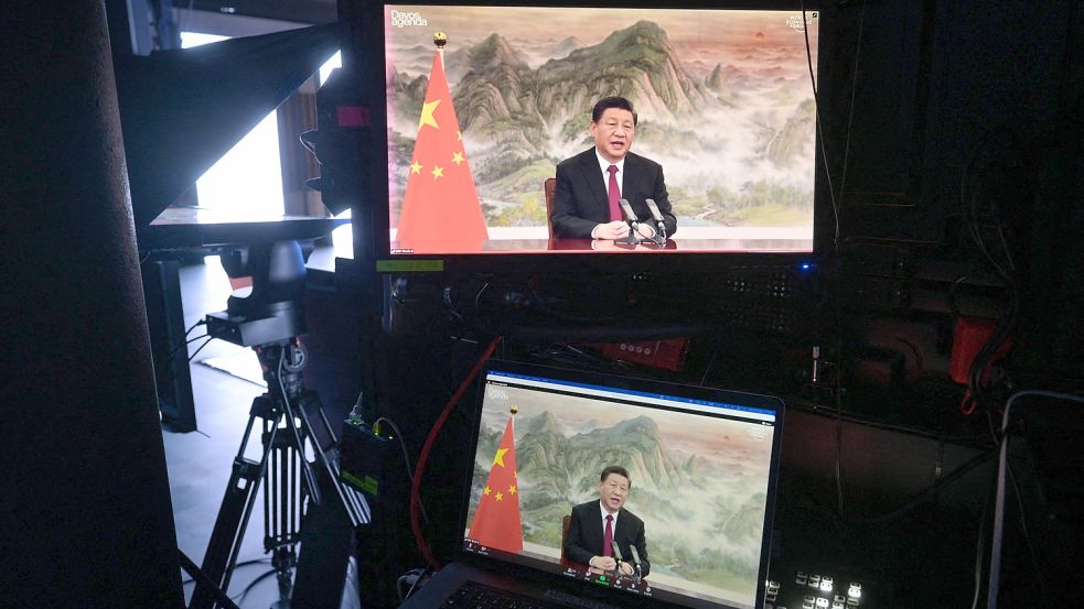 Grußwort zum Weltwirtschaftsforum in Davos: Chinas Chinese Präsident Xi Jinping bezeichnet die Wirtschaft seines Landes nach wie vor als „widerstandsfähig und voller Potenzial“. Foto: Fabrice Coffrini/AFP