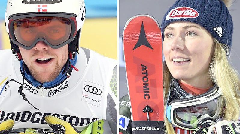 Ski-Ass Mikaela Shiffrin und ihr Freund Aleksander Aamodt Kilde gehören in Peking zu den großen Favoriten. Foto: S.Jansen/M.Kainulainen/dpa/Lehtikuva/dpa