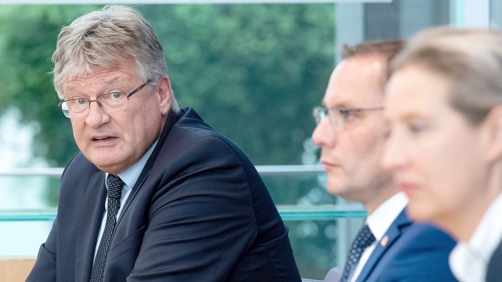 Der Ex-Parteichef der AfD, Jörg Meuthen (links) sorgte mit seinem Rücktritt für Aufsehen. Foto: DPA