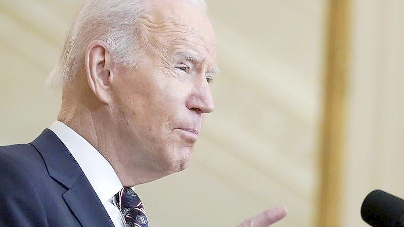 „Werden der Ukraine und dem ukrainischen Volk weiter Hilfe und Unterstützung zukommen lassen“: Joe Biden. Foto: Alex Brandon/AP/dpa