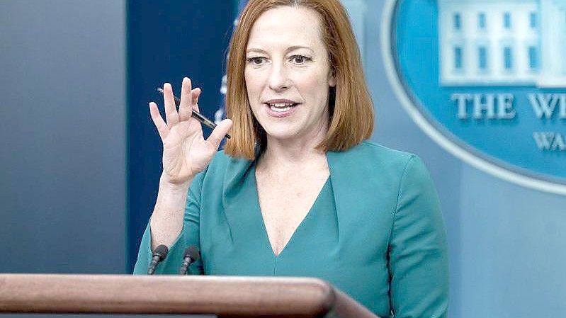 Jen Psaki, die Pressesprecherin des Weißen Hauses, äußerte sich nach Vorwürfen Russlands, denen zufolge die Ukraine nukleare oder biologische Waffen entwickeln soll. Foto: Michael Brochstein/ZUMA Press Wire/dpa