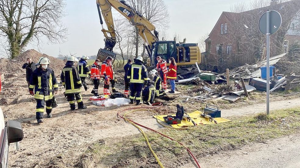 In Hinte kam es zu einem schweren Arbeitsunfall.  Foto: Michael Engelbarts-Bremer