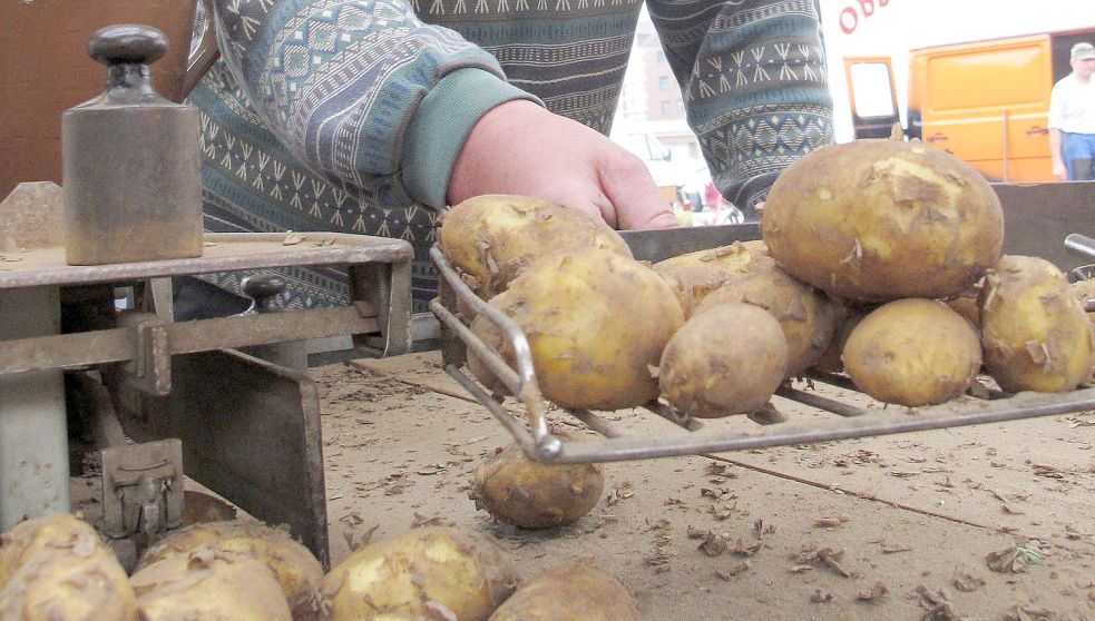 Kartoffeln aus neuer Ernte sollen im Zentrum des Bauernmarktes in Marienhafe stehen. Foto: DPA