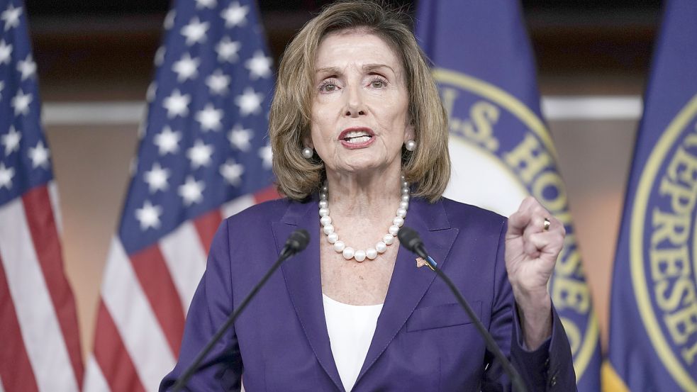 Die Sprecherin des US-Repräsentantenhauses Nancy Pelosi setzt mit ihrem Besuch in Taiwan ein starkes Zeichen gegen China. Foto: AP