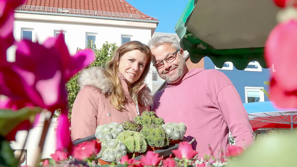 Christine Eden und Jochen Jacobs wollen im neuen Geschäft mehr als nur Pflanzen anbieten. Foto: Romuald Banik