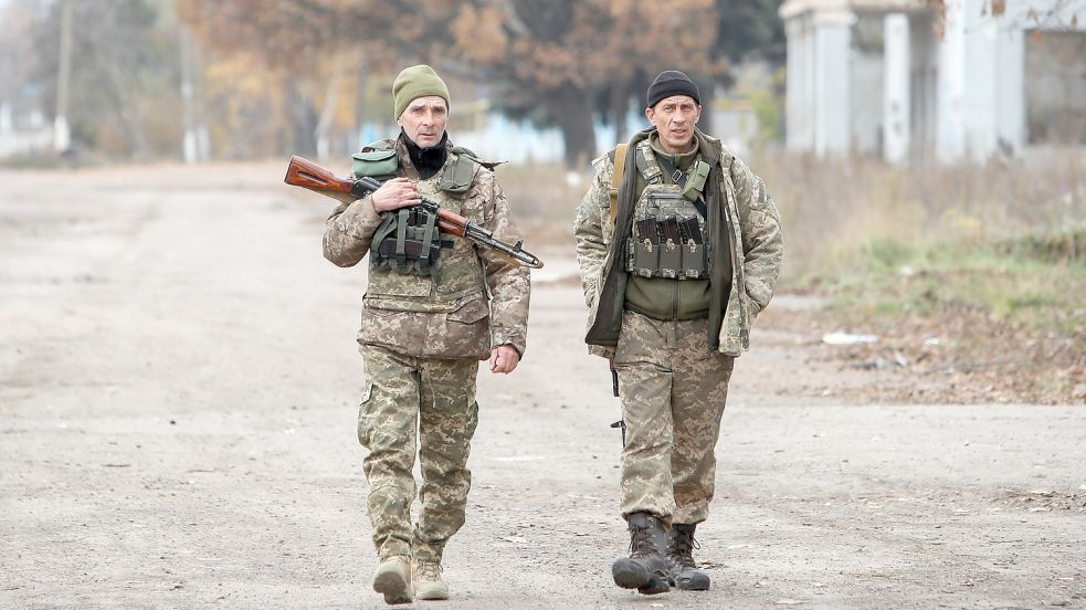 Nach dem Rückzug der russischen Truppen aus Cherson wagen sich ukrainische Truppen weiter in das Gebiet vor. Foto: ZUMA Press Wire