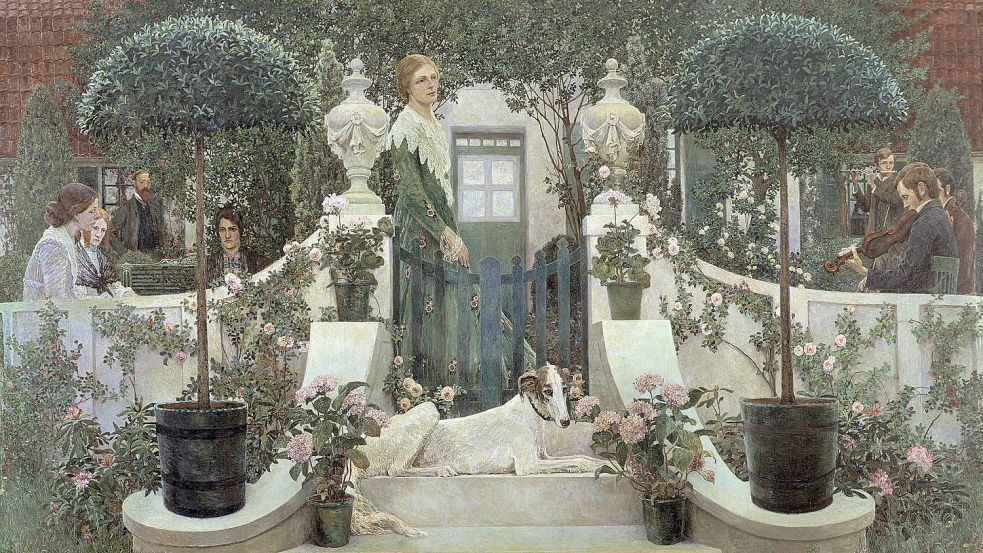 Markenzeichen Worpswedes: Heinrich Vogelers Gemälde „Sommerabend“ von 1905. Foto: Foto: Barkenhoff-Stiftung Worpswede