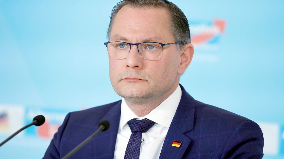 Deutschland, Berlin, Reichstag, Pressekonferenz: Tino Chrupalla, Bundessprecher, Alternative für Deutschland *** Germany Foto: imago images/Metodi Popow