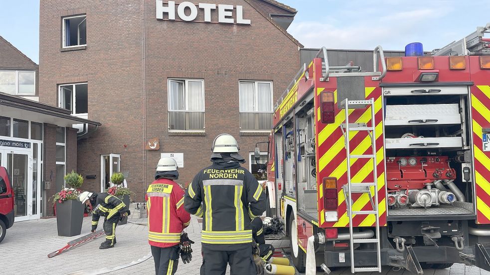 Die Feuerwehr musste kaum eingreifen. Eine Mitarbeiterin hatte das Feuer gelöscht. Foto: Freiwillige Feuerwehr Norden