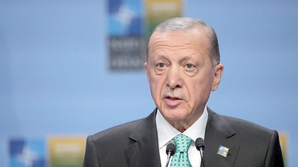 Präsident Recep Tayyip Erdogan ließ am Samstag seinen Sohn auf einer Demonstration gegen Israel erscheinen. Foto: dpa/Pavel Golovkin