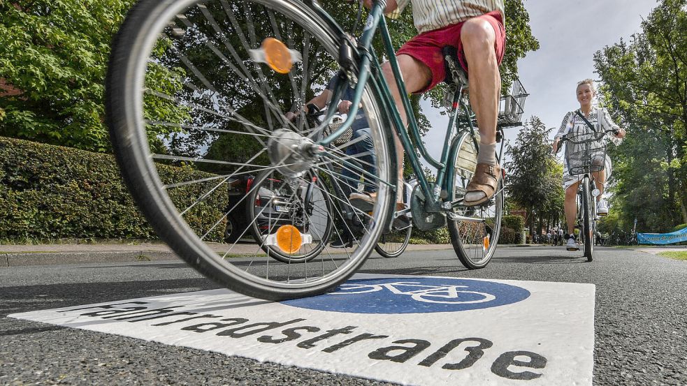 Der Grüne Weg war die erste Fahrradstraße in Aurich. Foto: Archiv/Ortgies