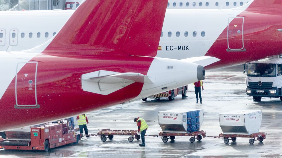 Beim Streik der spanischen Fluglinie Iberia im Januar versicherte die Regierung den Bürgern, dass 80 Prozent aller Flüge stattfinden würden. Foto: dpa/Eduardo Parra