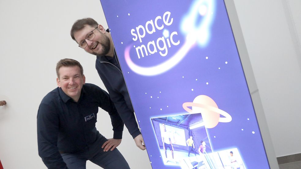 Das „Space Magic“ in Aurich wird in Ostfriesland einer der Vorreiter für digitale Speisekarten sein. Das Foto zeigt die beiden Gründer Steve Schröder (links) und Christoph Vogels. Foto. Archiv/Banik