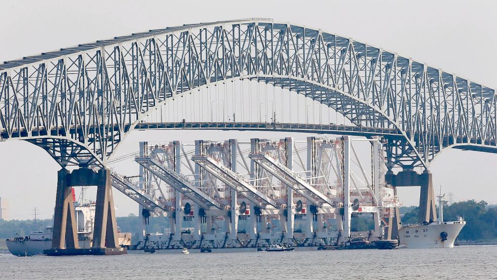Blick auf die Francis Scott Key Bridge in Baltimore (Archivbild). Foto: Patrick Semansky/AP/dpa
