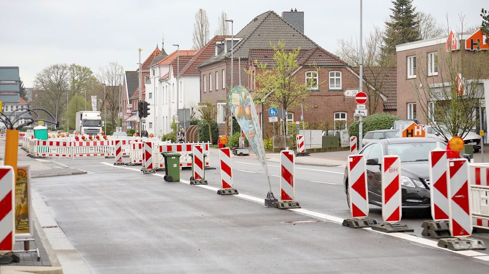 Bislang ist die Fockenbollwerkstraße nur stadteinwärts befahrbar. Das soll sich Mitte Mai ändern. Foto: Romuald Banik