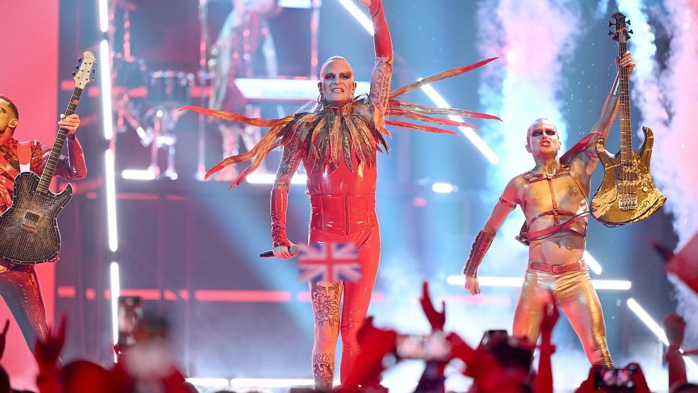 Beim ESC 2023 landete Deutschlands mit der Gruppe „Lord of the Lost“ auf dem letzten Platz, mal wieder. Foto: IMAGO/Jessica Gow/TT