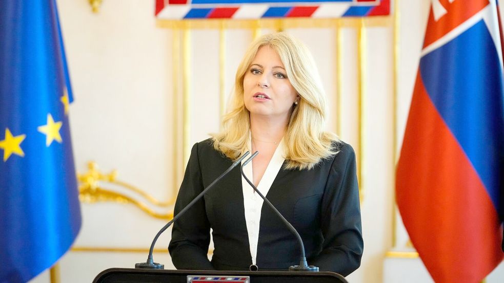 Die noch bis 15. Juni amtierende Präsidentin Zuzana Caputova ruft zur Mäßigung auf. Foto: Petr David Josek/AP/dpa