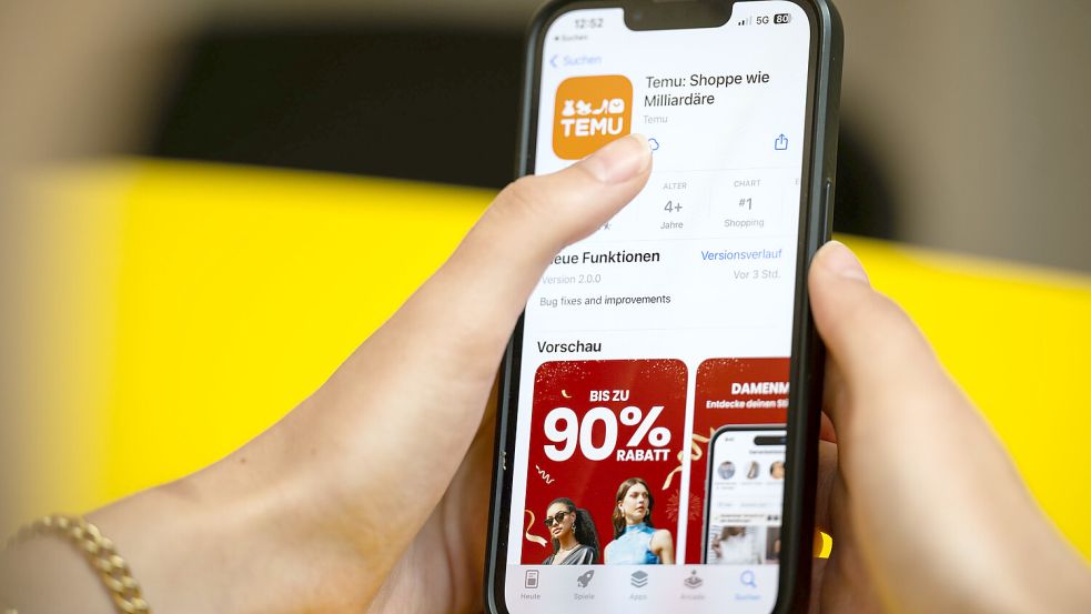 Die EU geht gegen die Shopping-App Temu vor. Foto: dpa/Hannes P Albert