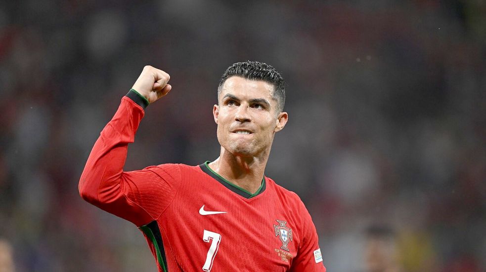 Portugals Cristiano Ronaldo jubelt nach dem Spiel. Foto: Robert Michael/dpa