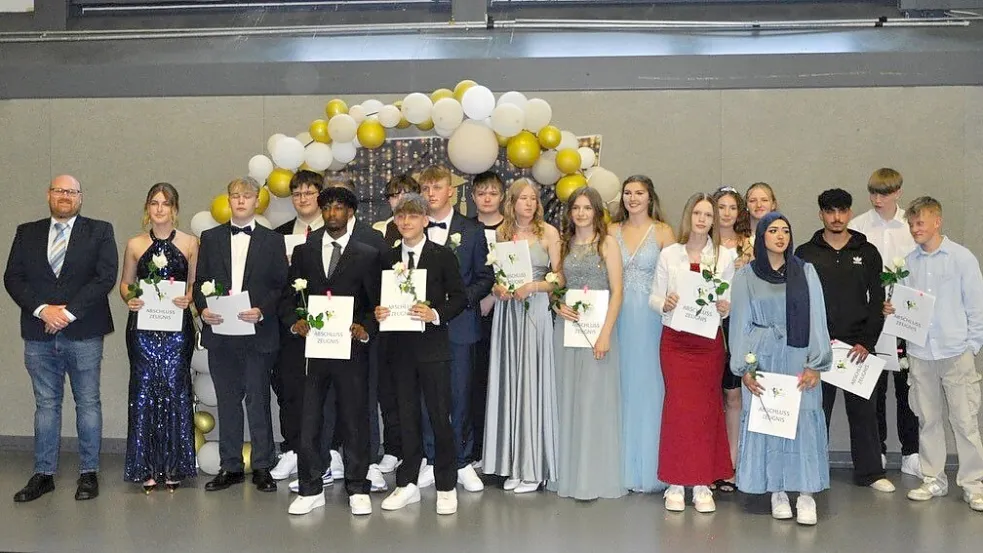 Die Klasse 10 g mit Klassenlehrer Oliver Osterbrink. Foto: privat