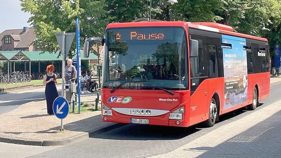 Noch wird eine Pause angezeigt. Das wird sich bei Weser-Ems-Bus aber bald ändern. Foto: Romuald Banik