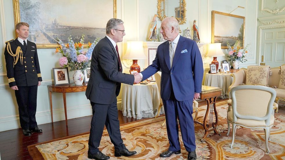 Das Vereinigte Königreich hat einen neuen Regierungschef: Keir Starmer, hier mit König Charles. Foto: Yui Mok/PA Wire/dpa