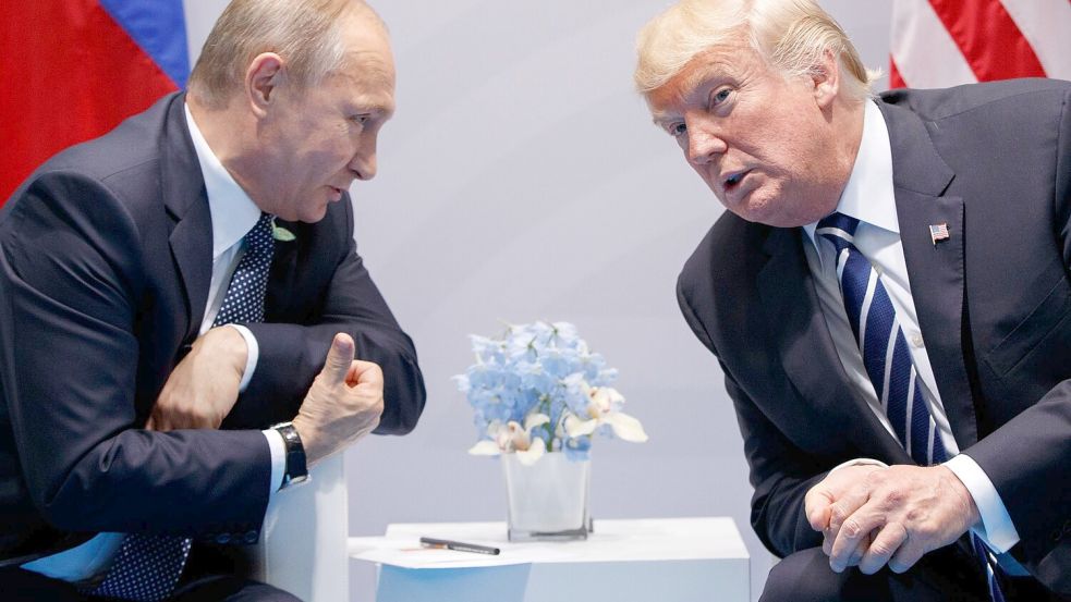 Frieden in 24 Stunden? Donald Trump behauptet im Wahlkampf, Russlands Krieg gegen die Ukraine in kürzester Zeit stoppen zu können. (Archivbild) Foto: Evan Vucci/AP/dpa