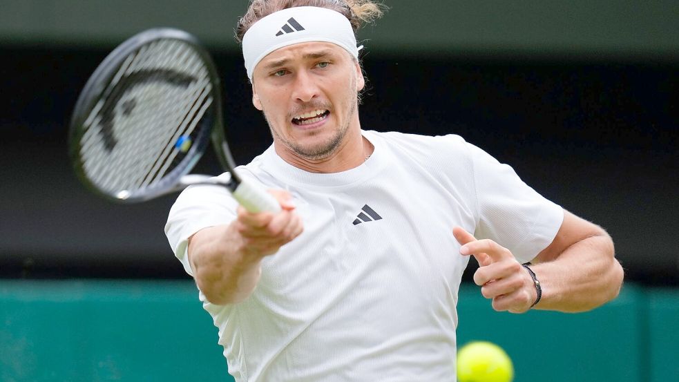 Alexander Zverev scheiterte in Wimbledon im Achtelfinale. Foto: Kirsty Wigglesworth/AP/dpa