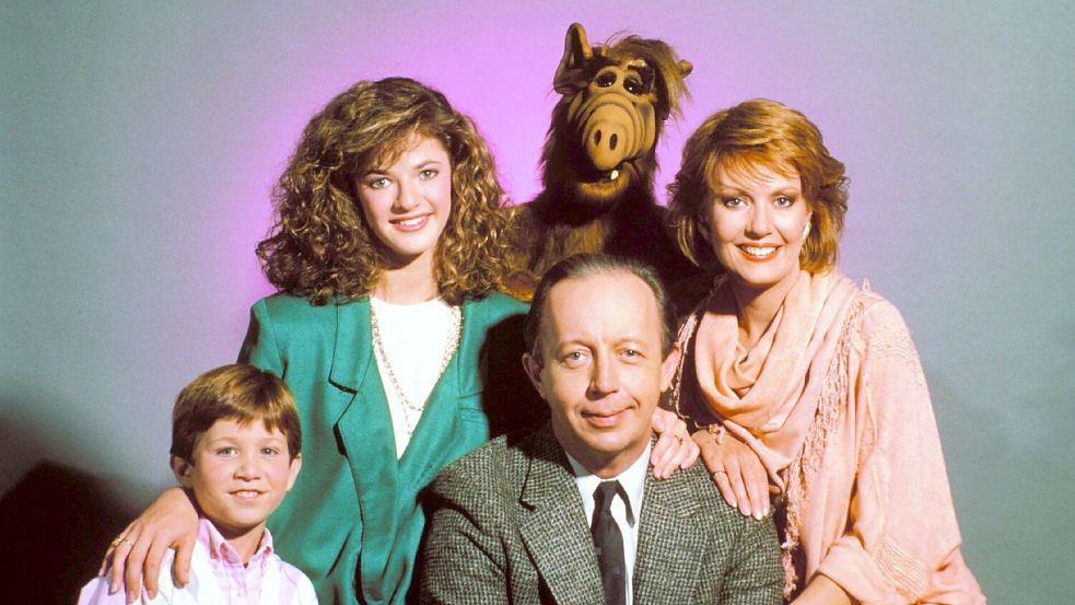 Heile TV-Welt: Die Hauptdarsteller der Serie „Alf“. Benji Gregory (l.) spielte Sohn Brian Tanner. (Archivfoto) Foto: NITRO/dpa