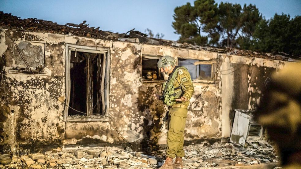 Der Kibbuz Beeri trug mit die Hauptlast beim Terrorüberfall der Hamas am 7. Oktober. (Archivbild) Foto: Ilia Yefimovich/dpa