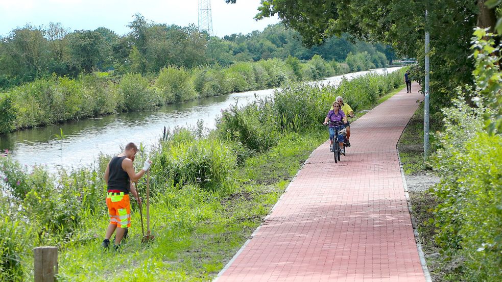 So sieht der umgebaute Wanderweg am Ems-Jade-Kanal nun aus. Foto: Romuald Banik