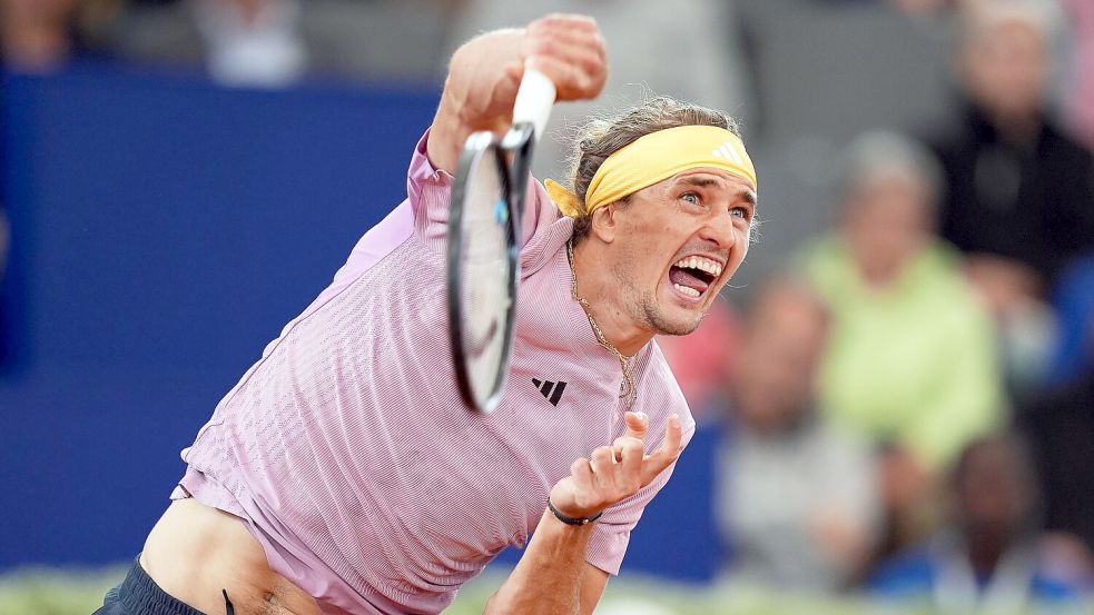 Alexander Zverev spielte sein erstes Match am Rothenbaum. Foto: Marcus Brandt/dpa