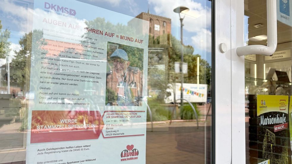 Für die Typisierung in Marienhafe am morgigen Sonnabend wurde in den vergangenen Wochen intensiv und auf vielfältige Weise geworben. Foto: Thomas Dirks