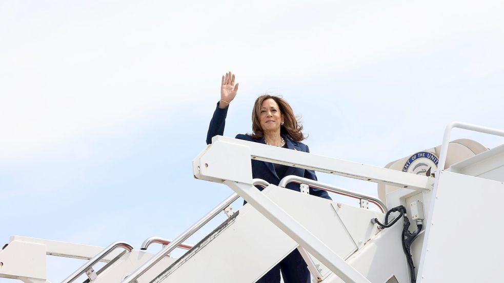 Harris: „Bei dieser Wahl stehen wir alle vor der Frage, in was für einem Land wir leben wollen.“ Foto: Kevin Mohatt/Pool Reuters/AP/dpa