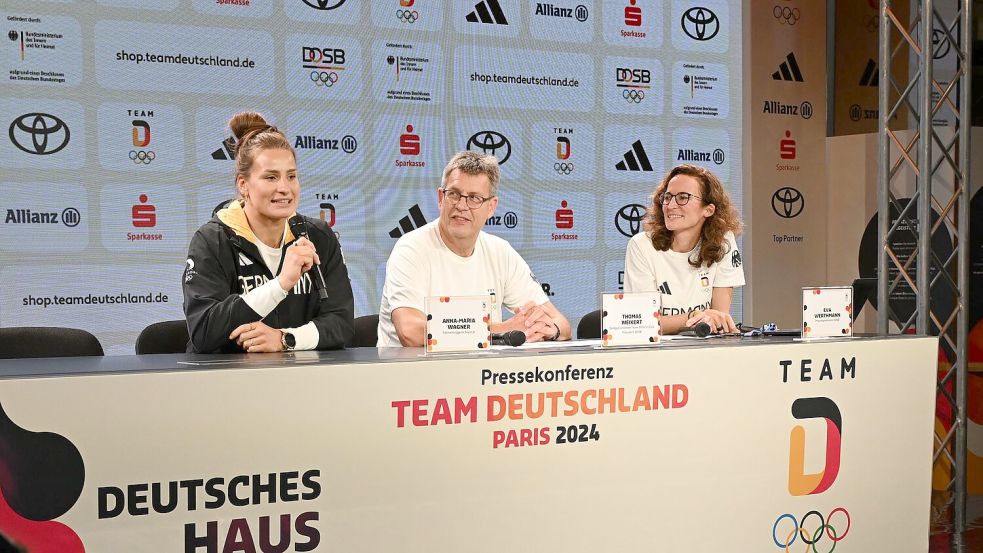 Das deutsche Team will in Paris im Medaillenspiegel in die Top Ten. Foto: Sina Schuldt/dpa