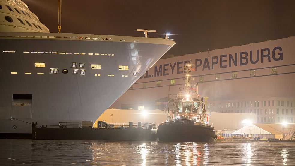 Die Meyer Werft in Papenburg ist ein Traditionsunternehmen – und steckt in einer beispiellosen Krise. Foto: dpa/Mohssen Assanimoghaddam