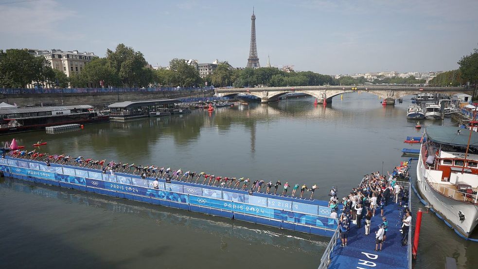 Macht bei Olympia Probleme: Die Wasserqualität der Seine. Foto: Jan Woitas/dpa