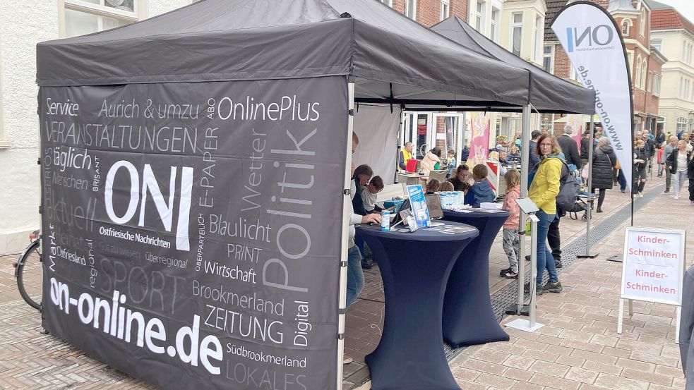 Mit Aktionen für Jung und Alt auf der Stadtfest-Familienmeile: Neben einem mobilen Media-Store können sich die kleinen Stadtfestbesucher am ON-Stand in der Osterstraße wieder auf Kinderschminken freuen. Foto: Udo Hippen