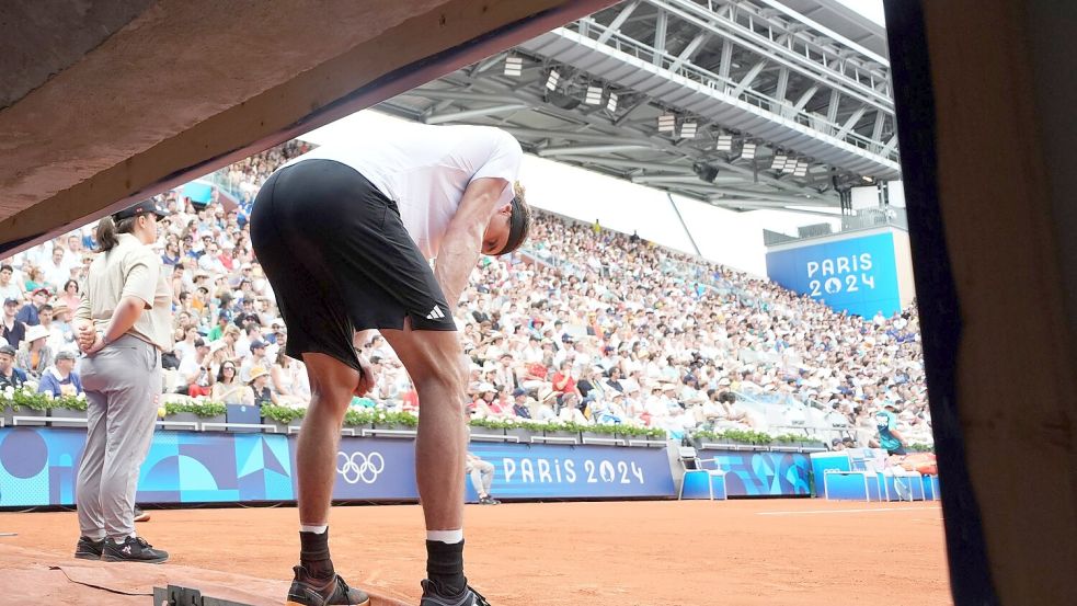 Alexander Zverev hatte bei Olympia mit körperlichen Problemen zu kämpfen. Foto: Marcus Brandt/dpa