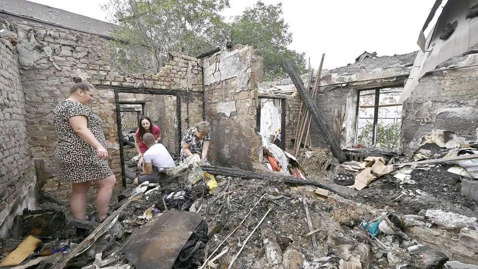 Auch beim zweiten schweren russischen Luftangriff auf die Ukraine in zwei Tagen wurden Menschen getötet. Foto: --/Ukrinform/dpa