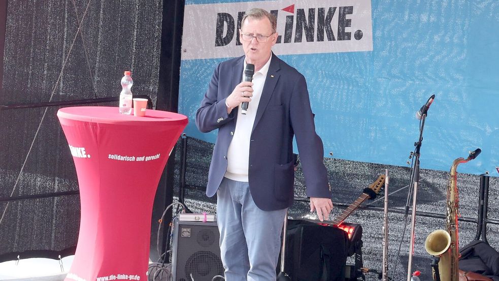 Die rot-rot-grüne Minderheitsregierung von Bodo Ramelow (Linke) dürfte Umfragen zufolge keine Mehrheit erreichen. Foto: Bodo Schackow/dpa