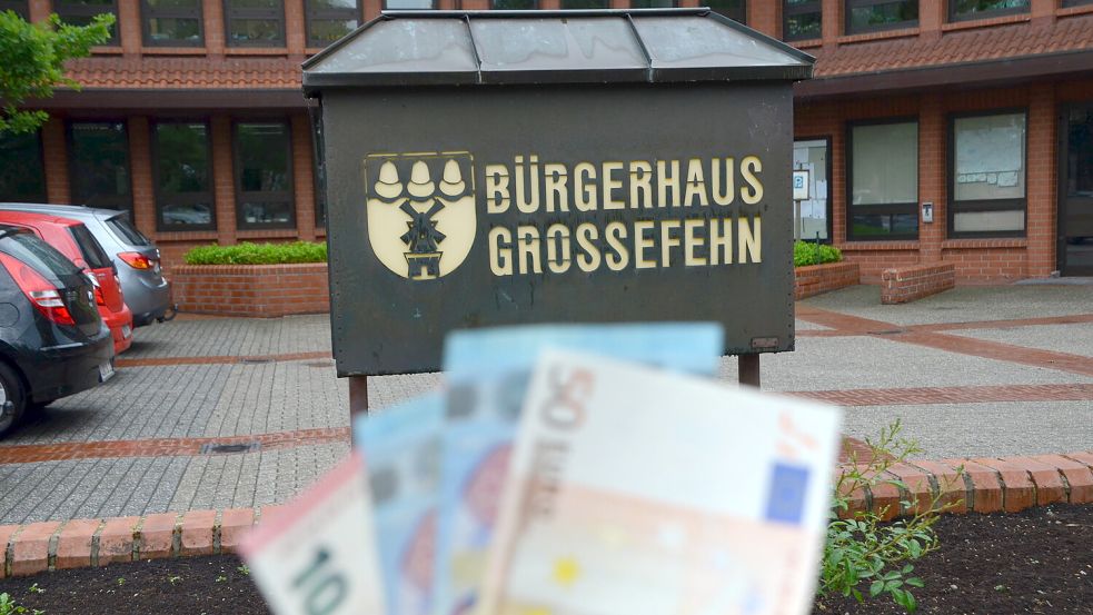 Es geht ums Geld in Großefehn: Der Nachtragshaushaltsentwurf aus dem Bürgerhaus zeigt tiefrote Zahlen. Foto: Christin Wetzel