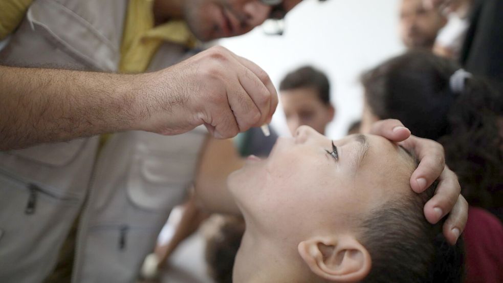 Das Ziel, in der ersten Phase 156.500 Kinder zu impfen, wurde laut WHO übertroffen. Foto: Marwan Dawood/XinHua/dpa