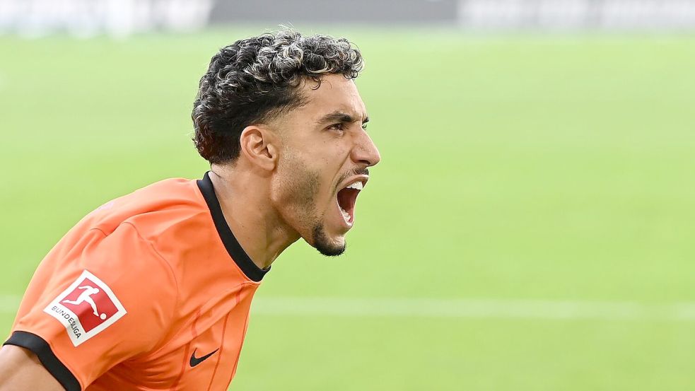 Frankfurter Matchwinner: Stürmer Omar Marmoush. Foto: Swen Pförtner/dpa