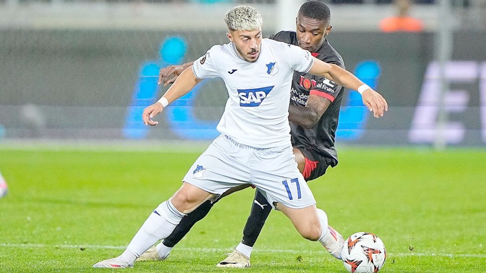 Hoffenheim und Umut Tohumcu stoßen in Dänemark auf viel Widerstand Foto: Bo Amstrup/Ritzau Scanpix Foto/AP