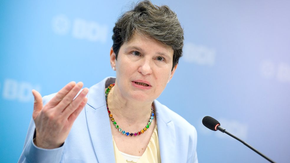 Tanja Gönner, Hauptgeschäftsführerin des Bundesverbands der Deutschen Industrie (BDI), gibt der Politik eine Mitschuld an der Wirtschaftsflaute und fordert einen Kurswechsel. Foto: dpa/Bernd von Jutrczenka